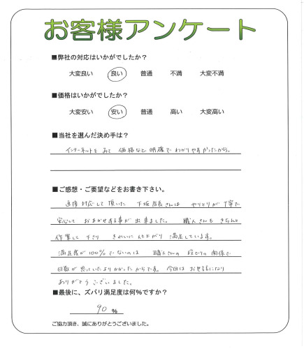 工事の感想を聞かせてください。