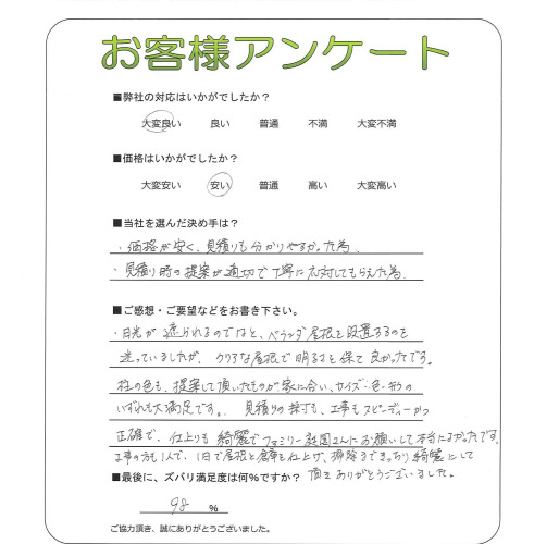 奈良県北葛城郡上牧町 O様