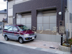 車庫 タイル貼り