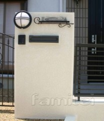 シンプル門柱 埋込み式口金ポスト