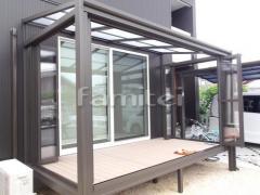 ガーデンルーム LIXILフィリア 洗濯干し屋根 ライザーテラス1階