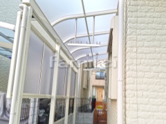 雨除け屋根 人工木ウッドデッキ カーポート