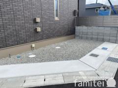 バラス砕石 防草シート加工