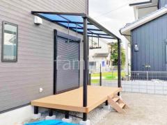 1階テラス屋根 (雨除け) YKKAP ソラリアF フラット屋根 スタンダード 壁付