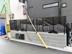 アルミ形材 フェンス YKKAP シンプレオYS1型 横スリット 目隠し ブロック塀 (化粧ブロック) ユニソン レクト