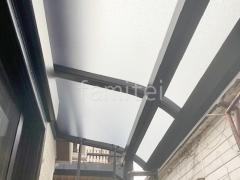2階ベランダ屋根 YKKAP ソラリアR アール屋根 スタンダード 壁付