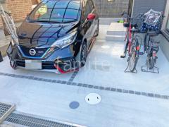 駐車場ガレージ床 土間コンクリート ピンコロ石目地