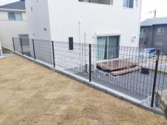 ブロック塀 (化粧ブロック) 太陽エコブロックス 普通CB スチールメッシュ フェンス YKKAP イーネット3F型 スチール柱 境界・メッシュ
