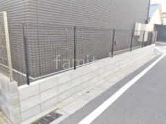 ブロック塀 (化粧ブロック) 太陽エコブロックス 普通CB スチールメッシュ フェンス YKKAP イーネット3F型 スチール柱 境界・メッシュ