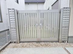 両開き 門扉 YKKAP シンプレオTS2型 たてスリット